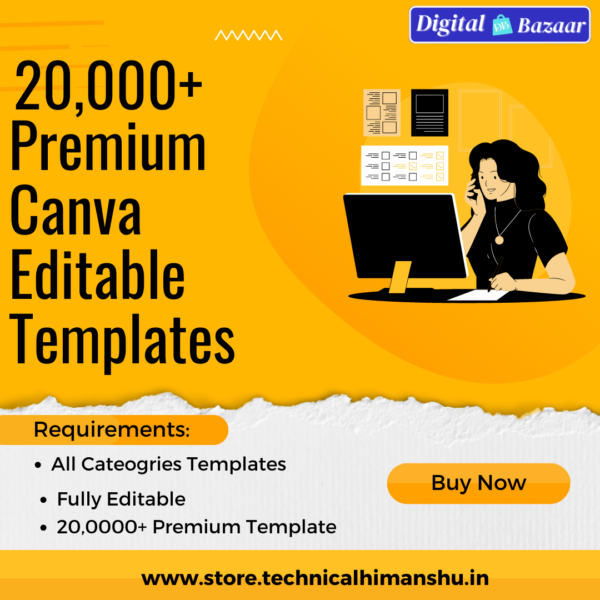 20,000 Premium Editable Canva Templates