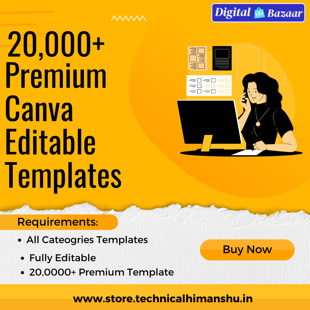 20000-Premium-Editable-Canva-Templates-Digital-Bazaar.png 20,000 Premium Editable Canva Templates - Image 1