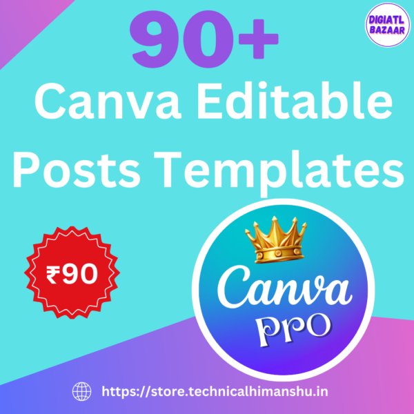 90+ Canva Pro Editable Posts Templates