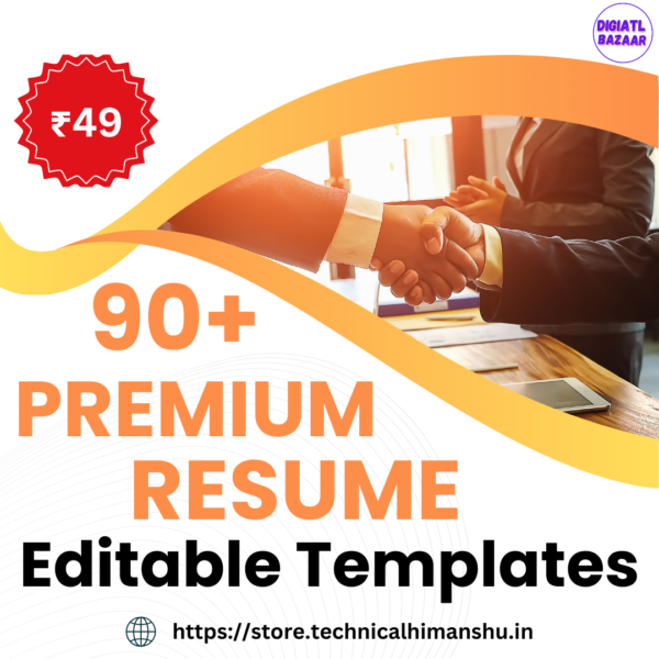 90+ Premium Resume Editable Templates