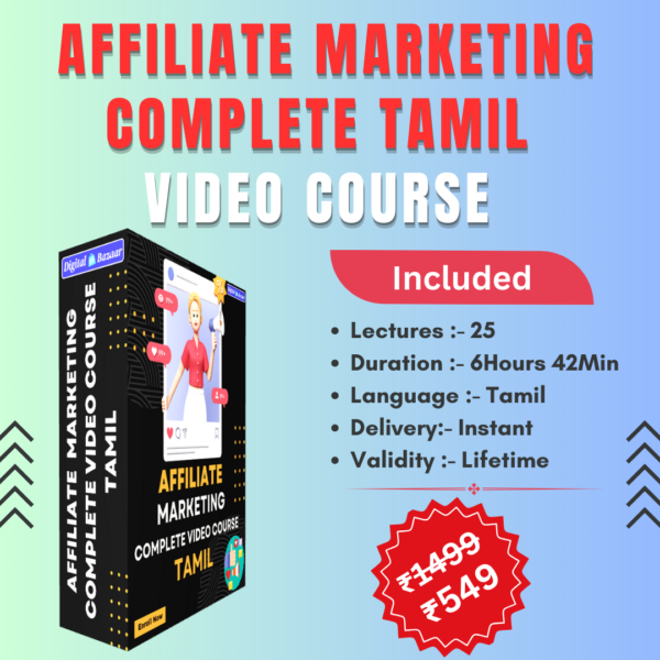 Affiliate Marketing Complete Tamil Video Course Bundle