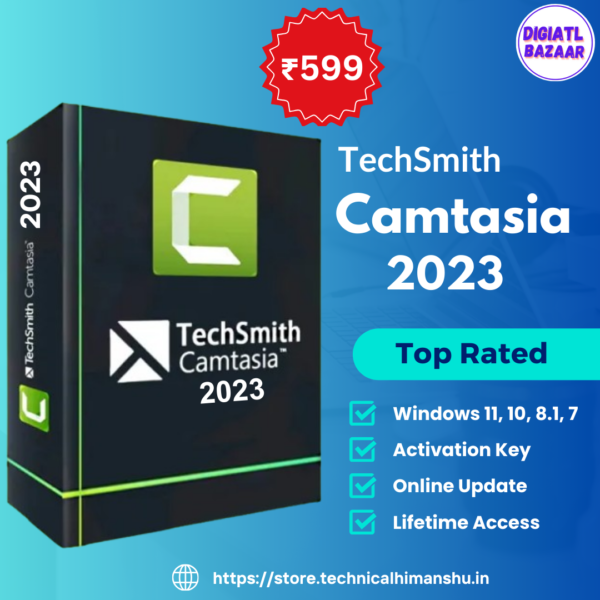 Camtasia 2023 with Lifetime Validity