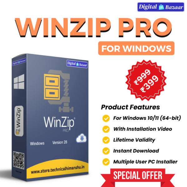 Winzip Pro for Windows Lifetime Validity